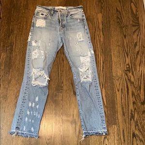 AYR Distressed Raw Hem Jeans Sz 25